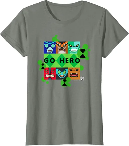 Vista 16 de Ben 10 Go Hero - Camiseta, Azul / Patchwork, S