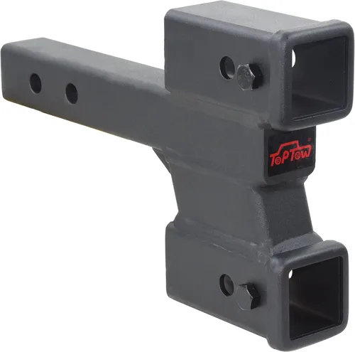 Vista 10 de TOPTOW 64121 - Elevador de extensión de enganche de remolque receptor de 2 pulgadas con elevación/caída de 2 pulgadas, vástago sólido, capacidad