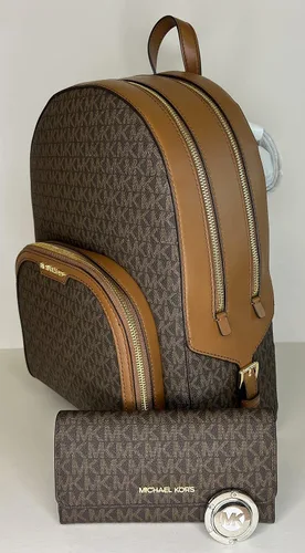 Vista 4 de MICHAEL Michael Kors Jaycee - Mochila grande con bolsillo con cremallera y gancho para cartera triple grande