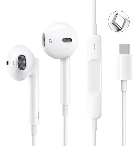Vista 3 de Earpods Iphone 15 Audifonos Iphone Tipo C