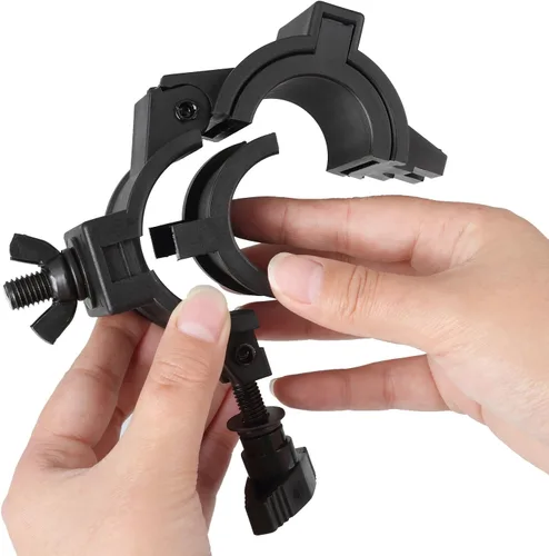 Vista 6 de Paquete de 5 abrazaderas de luz de escenario de 33 libras para DJ Par Light Plastic O Clamp Gancho de montaje de armadura para tubo OD de 1" 1-1/2