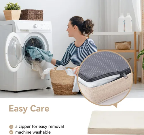Vista 7 de WATANIYA PET Cama de Espuma Viscoelástica para Perros Medianos, Camas Refrescantes para Perros Medianos, Cama Ortopédica Lavable para Mascotas