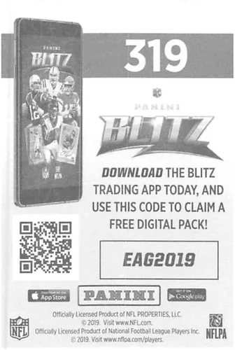 Vista 2 de 2019 NFL Football Panini Album Sticker #319 Philadelphia Eagles Logo Philadelphia Eagles Foil