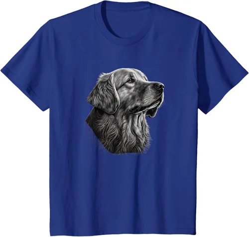 Vista 40 de Camiseta divertida Golden Retriever, Negro