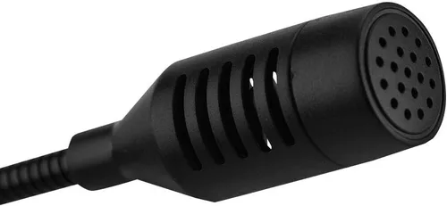 Vista 8 de Micrófono portátil, micrófono flexible de escritorio para karaoke estéreo para reuniones de oficina, chat de voz en línea, red de computadora (negro)