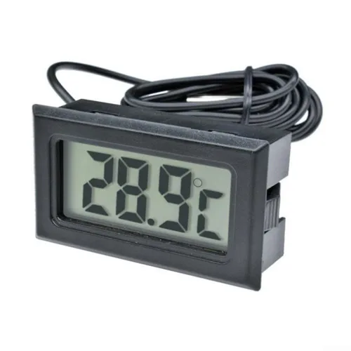 Vista 10 de 6 Pack Digital Thermometer with 1m Probe -50C to 110C for Aquarium Fridge Greenhouse Lab Monitoring(White)