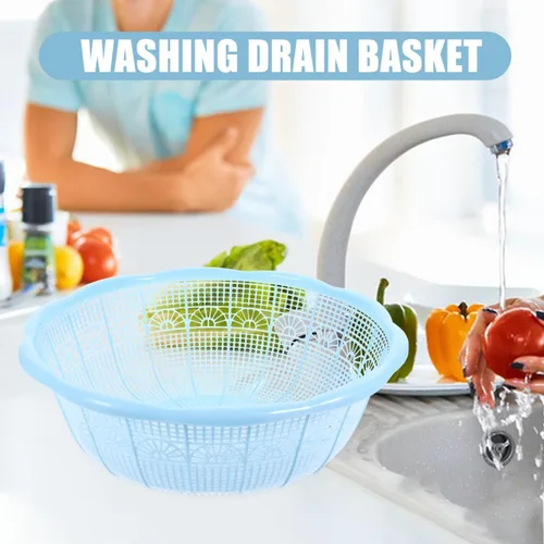 Vista 3 de BESPORTBLE Juego de 4 cestas de lavado de arroz de plástico y colador, colador multifuncional para verduras, frutas, pasta y preparación de masa