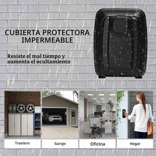 Vista 3 de Caja de bloqueo de llave para montaje en pared exterior, caja de seguridad impermeable con código digital para llaves de casa, almacenamiento seguro