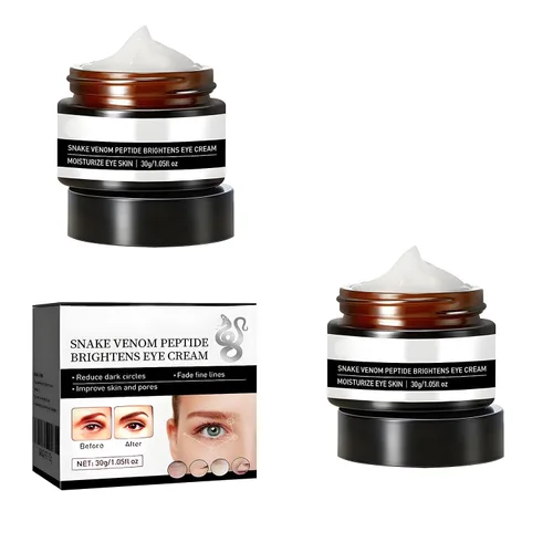 Vista 10 de Snake Peptide Eye Cream,Crema antienvejecimiento para ojeras, hinchazón y arrugas, tratamiento hidratante para ojos con niacinamida y glicerina (1)