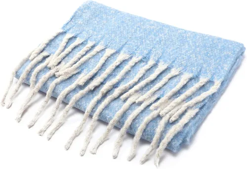 Vista 5 de BASICO MaxiI - Bufanda de invierno para mujer, con borlas, manta, bufanda, envolturas y chales