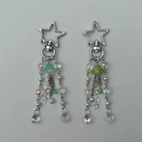 Vista 8 de Llavero de medusa, lindo llavero Y2K para mujeres y niñas, bolsa de medusas, accesorios para bolso, decoración de gelatina de estrella