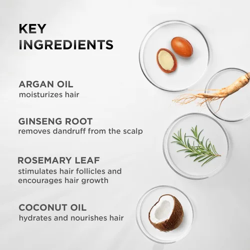 Vista 2 de Moehair Acondicionador protector capilar de 12 onzas líquidas. Acondicionador para la pérdida del cabello. Vitamina E, aceite de argán y ginseng