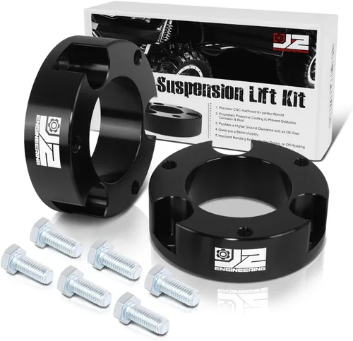 Vista 7 de J2 Engineering Kit de bloque de elevación de nivelación trasera de 2 pulgadas con pernos en U compatible con Tacoma 95-22, J2-LK-TY-R-001-BK