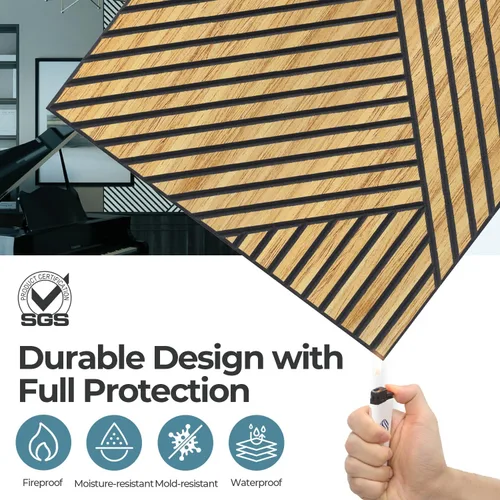 Vista 4 de AKUMAX Paneles Acústicos Grandes - 95x48 Pulgadas Paneles de Pared Autoadhesivos Insonorizados, Paneles de Pared Decorativos 3D Despegar y Pegar