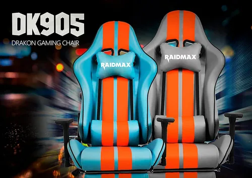 Vista 8 de Raidmax Superior DK905 - Sillas de juegos para computadora de auto de carreras, reposabrazos ajustable 3D, almohadas de cabeza y madera, base