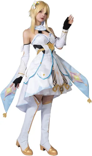 Vista 4 de Cosfun Genshin Impact Zhongli Bennett Albedo Venti Nilou Cosplay Costume Múltiples roles Jacquard Upgrade Ver.
