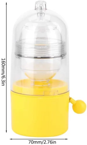 Vista 2 de Mezclador de huevos de silicona batidor de mano para hacer huevos dorados con cuerda de tirar huevos, herramienta de cocina, mezclador de utensilios