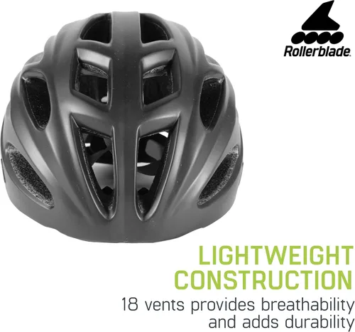 Vista 5 de Rollerblade - Casco de patinaje, unisex, negro