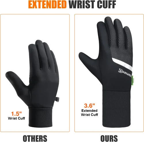 Vista 8 de Guantes de invierno para hombres y mujeres, guantes térmicos extendidos para hombres