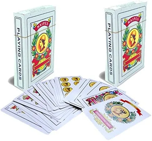 Vista 5 de Cartas de juego - Baraja completa con 50 cartas - Cartas revestidas de plástico liso - Diseño tradicional bellamente artístico