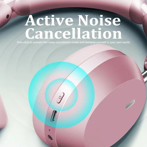 Vista 2 de Wentronic Y04 - Audífonos inalámbricos Bluetooth sobre la oreja, sumérgete en cada ritmo con cancelación activa de ruido y sonido de alta