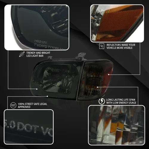 Vista 3 de Autozensation Faros delanteros/luces de esquina para 2005-2006 Toyota