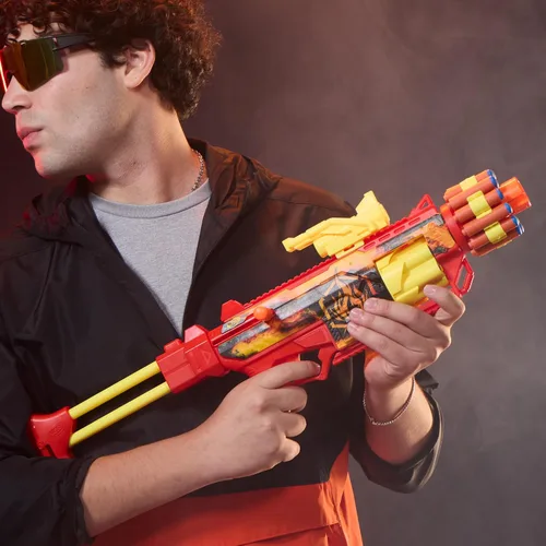 Vista 3 de Nerf Loadout FlareFusion Blaster, 3 accesorios de montaje intercambiables, 18 dardos Nerf N1, juguetes al aire libre para niños, a partir de 8 años