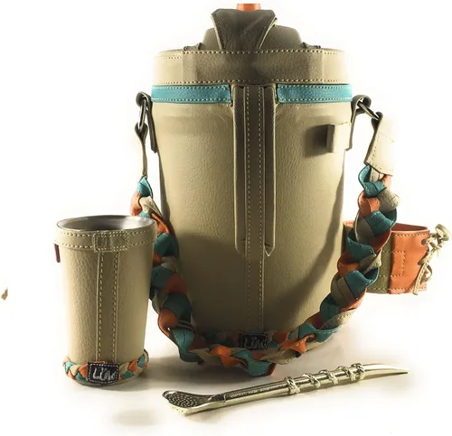 Vista 4 de Kit Tereré Yerba Mate Luk termos Bordado Arbol Trenzas Set Tereré Tereré Termos Yerba Mate + Bombilla + Vaso Guampa