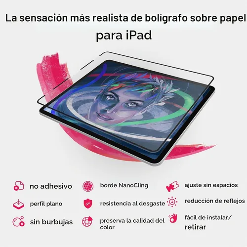 Vista 4 de Astropad Rock Paper Pencil v3.0 - Protector de pantalla de papel para iPad Mini 6ª generación y iPad Mini 7ª generación + Puntas de Apple Pencil