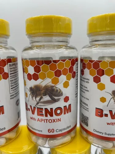 Vista 3 de B - Veneno de Abeja Veneno con sulfato de glucosamina veneno abeja 60 cápsulas 1 Botella. Todo Natural