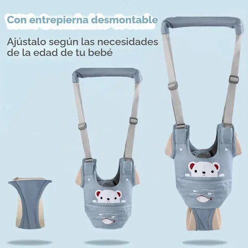 Vista 4 de Arnés para caminar para bebé, cinturón de asistente para caminante de bebé (azul) Adjustable Toddler Infant Walker Harnesses Standing Up and