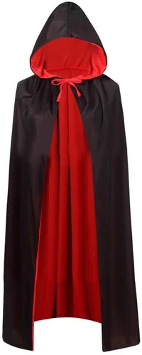 Vista 7 de LMYOVE Capa reversible para Halloween, disfraz de vampiro para mascarada, drácula, mago, diablo, cosplay, adulto