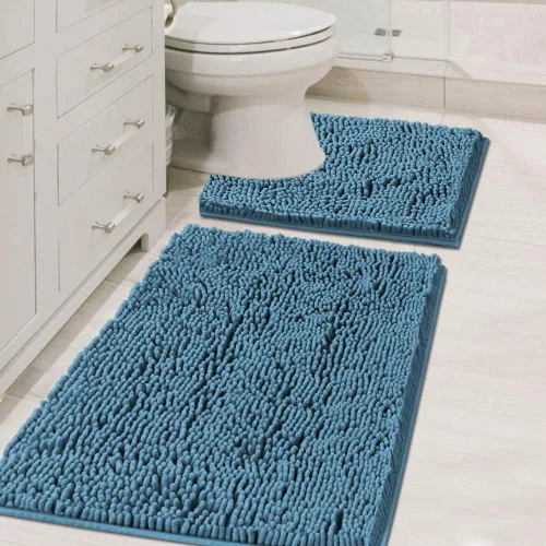 Vista 13 de H.VERSAILTEX Alfombras de Baño para Baño Antideslizantes de Felpa Chenille Extra Suaves y Absorbentes para Cuarto de Ducha Lavables a Máquina
