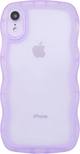 Vista 132 de SKYLMW Funda compatible con iPhone 12 Pro, diseño de ondas rizadas kawaii, borde chapado de lujo, elegante parte trasera transparente brillante, TPU
