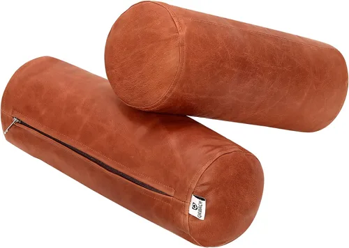Vista 3 de Funda de almohada redonda con cilindro cervical Diseñada ergonómicamente para cabeza, cuello, espalda y piernas, ideal para soporte de columna