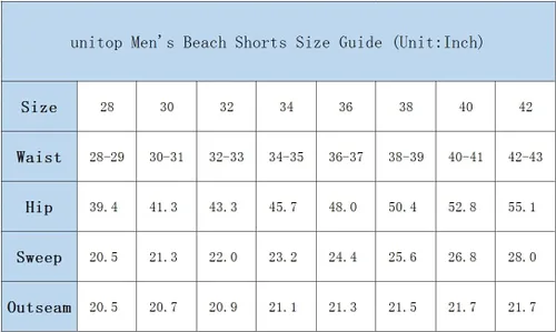 Vista 5 de unitop Trajes de baño para hombre, de secado rápido, estampado tropical, pantalones cortos casuales con forro