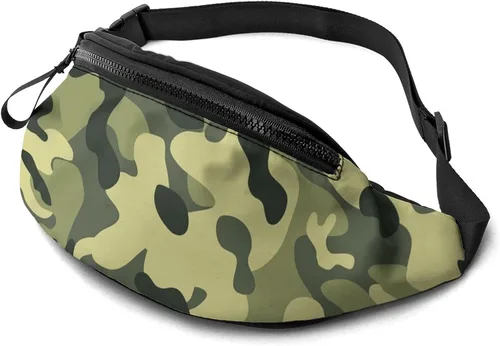 Vista 2 de SHUANGFEI Custom Fanny Pack for Men Women, Personalized Adjutable Belt Packs Add Your Own Image Waist Bag, Fannypack for Running, Travel, Hiking