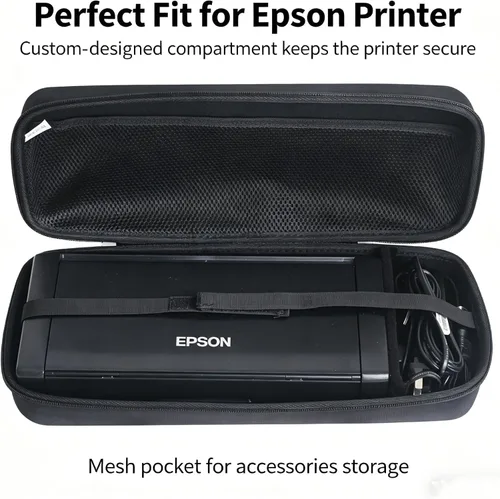 Vista 6 de Anleo Estuche rígido de viaje para impresora móvil inalámbrica Epson Workforce WF-110. HP OfficeJet 250
