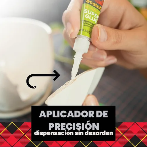 Vista 3 de Scotch Super Glue Gel, 0.07 onzas, paquete de 2, se seca rápidamente con un agarre permanente (AD112)