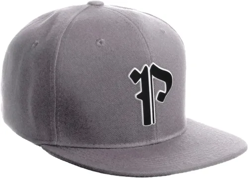 Vista 934 de Daxton Gorra clásica con visera de billete plano con letras del alfabeto inglés antiguo de la A a la Z