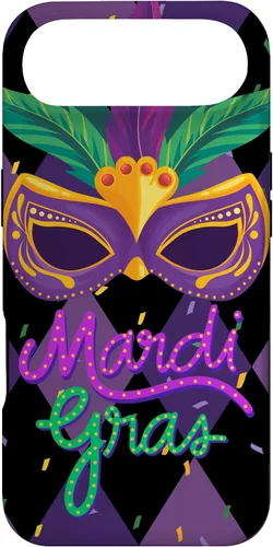 Vista 25 de Funda para iPhone 11 Pro Max Mardi Gras NOLA Festive Carnival Mask New Orleans Party Case