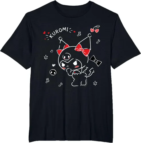 Vista 35 de Kuromi Camiseta Mischievous Tee Shirt Negro