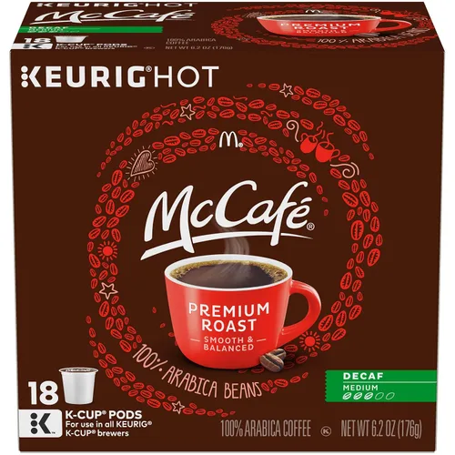 Vista 17 de McCafe Café descafeinado tostado premium, cápsulas Keurig K-Cup de una sola porción, descafeinado, 60 unidades, (6 paquetes de 10)