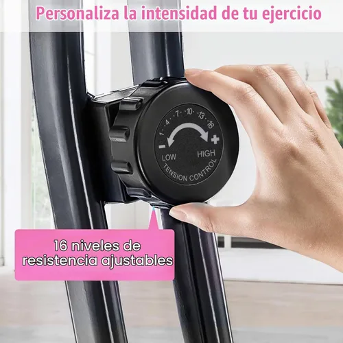 Vista 5 de Merax Bicicleta de entrenamiento para el hogar: bicicleta estática reclinada 2 en 1 y posiciones verticales de bicicleta de ciclismo