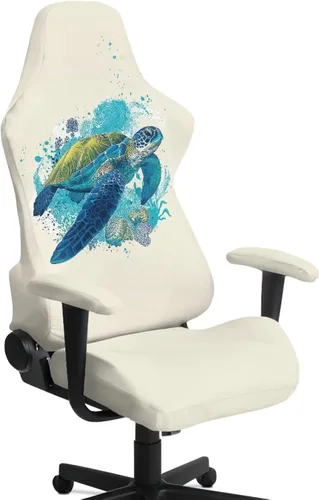 Vista 9 de Suobstales Aztec Leopard American Tribal Pattern Gaming Chair Cover Stretch Slipcover with Armrest Covers, Washable Elastic Protector Universal