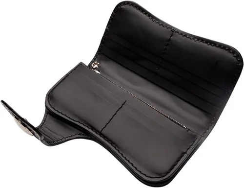 Vista 6 de Cartera Biker Rojo Demonio Stingray Cuero Tallado, rojo, (Red Demon), Moderno