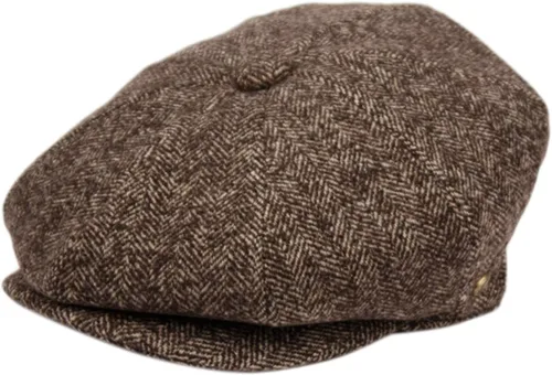 Vista 16 de Sombrero clásico de 8 paneles de mezcla de lana Newsboy Snap Brim Collection para hombre