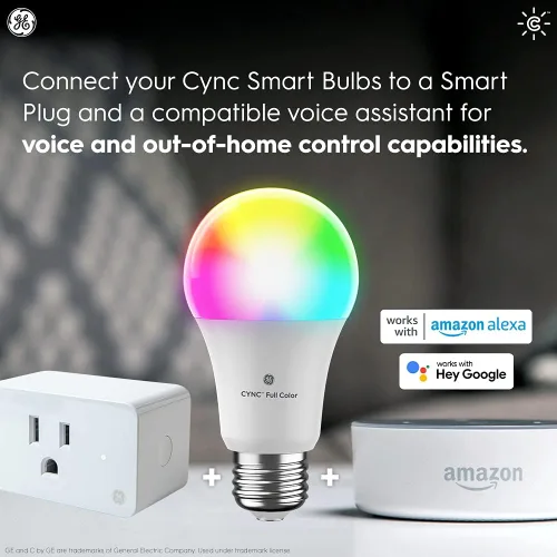 Vista 12 de C by GE - Bombilla LED inteligente BR30 a todo color, repuesto de 65 W, Bluetooth/Wi-Fi, funciona con Alexa + Google Home sin concentrador