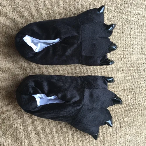 Vista 61 de Zapatos de casa cálidos de felpa con pies de animales para disfraz