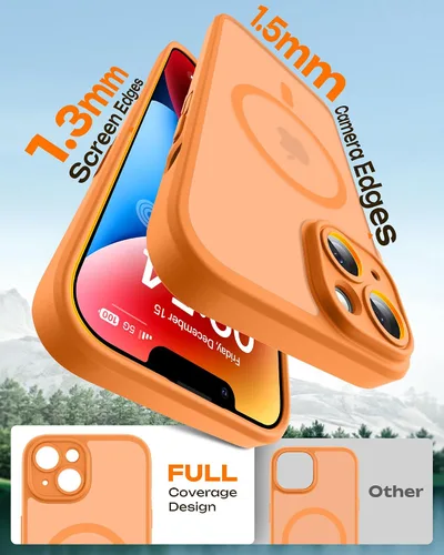 Vista 660 de TOCOL Funda magnética 3 en 1 para iPhone 15 Pro, mejorada [protección completa de cámara] con 2 protectores de pantalla, compatible con MagSafe Gris